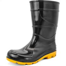 Bota Galocha Cartom 210Sa Preta Solado Amarelo Cano Medio 40 Par 003152