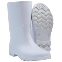 Bota Galocha de PVC Cano Médio Branca Kadesh