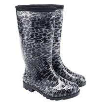 Bota Galocha Feminina Onça Pvc Cano Longo Impermeável Preta Bota Galocha Feminina Onça Pvc Cano Longo Impermeável Preta