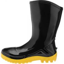 Bota Galocha Galocha Marluvas Preta Solado Amarelo (Cano Medio) 36 Par Bota Galocha Galocha Marluvas Preta Solado Amarelo (Cano Medio) 36 Par