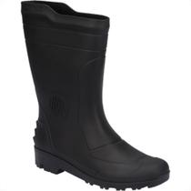 Bota Galocha Grendene Preto Cano Medio N.40 S/Forro
