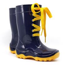 Bota Galocha Infantil com Amarra Cadarço Leve Kid Bota Galocha Infantil com Amarra Cadarço Leve Kid