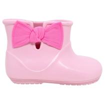 Bota Galocha Infantil Menina Laço Delicada Impermeavel Macia Antiderrapante Confortavel Rosa Bota Galocha Infantil Menina Laço Delicada Impermeavel Macia Antiderrapante Confortavel Rosa