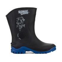 Bota Galocha Infantil Sonic Faster Azul Preto Grendene Kids 23245-BL722