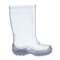 Bota Galocha Infantil Transparente Leve Kids Impermeável Translúcida Antiderrapante