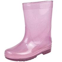 Bota Galocha Luelua Infantil - Cristal Rosa Glitter