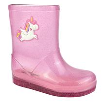 Bota Galocha Menina Infantil Luelua 41435 Pink Unicornio