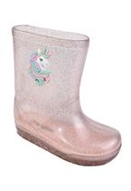 Bota Galocha Menina Infantil Luelua Unicornio 41417 Cristal