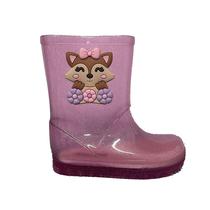 Bota Galocha Menina Infantil Luelua Urso 41424 Pink