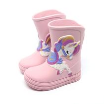 Bota Galocha Plugt Infantil Acqua Unicórnio Carrossel Rosa Super Leve Bota Galocha Plugt Infantil Acqua Unicórnio Carrossel Rosa Super Leve