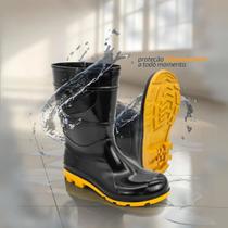 Bota Galocha PVC Cano Médio Borracha Impermeável Limpeza Epi Bota Galocha PVC Cano Médio Borracha Impermeável Limpeza Epi