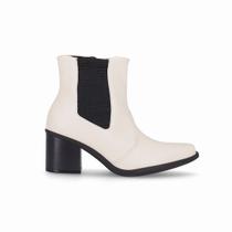 Bota Giordana Cano Curto Off White com Preto