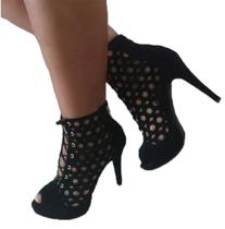 Bota Gladiadora Salto Alto Circulos Bota Gladiadora Salto Alto Circulos