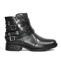 Bota Godiva Cano Curto Couro Feminina Preta Bota Godiva Cano Curto Couro Feminina Preta