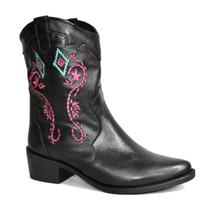 Bota Godiva Country Texana Feminina Preta