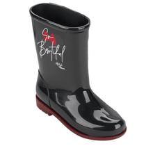 Bota Grendene Galocha Infantil Minnie + Capa De Chuva