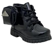 Bota Guids Baby Coturno Cano Alto De Verniz Fechamento em Cadarço Super Confortável 9626 (66035)