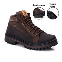 Bota Hikker Masculina em Couro Botina Resistente para Trabalho Reforçada