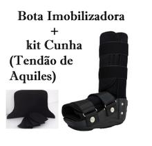Bota Imobilizadora Ortopedica Robocop + Kit Cunha Para (tendao De Aquiles) - P