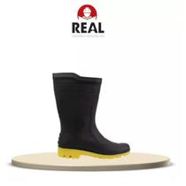 Bota impermeável cano longo solado amarelo