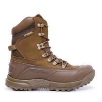 Bota Impermeável Confortável em Couro Bovino Acero Modelo Tiger Pró Max Coyote Cano Alto