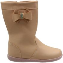 Bota Infantil Cano Alto Street Cal Bow Strass Menina Bota Infantil Cano Alto Street Cal Bow Strass Menina