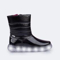 Bota Infantil Com Led Confortável Comfy Macia Menina Moda