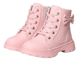 Bota Infantil Coturno Feminino Antiderrapante Macia Menina