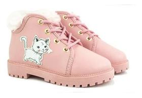 Bota Infantil Coturno Molekinha Rosa Gatinho 2126-511