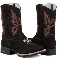Bota Infantil Country Texana Menino Cowboy de Rodeio Botina em Couro Bota Infantil Country Texana Menino Cowboy de Rodeio Botina em Couro