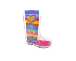 Bota Infantil Cristal Pink c/ Meia Lu e Lua