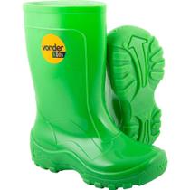 Bota Infantil de Pvc, Verde, com Forro, 20/21, Vonder