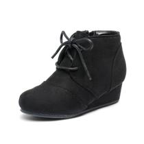 Bota Infantil DREAM PAIRS Tomson-K Preta Anabela Cano Curto Tamanho 13 Bota Infantil DREAM PAIRS Tomson-K Preta Anabela Cano Curto Tamanho 13