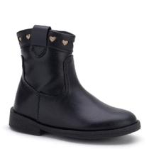 Bota Infantil Fem Mini Sua Cia Corações Preto 7056.00689