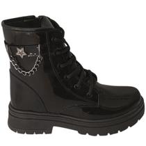 Bota Infantil Feminina Coturno Menina Tratorada Botinha Salto Rock Glan Rodeio Confortável