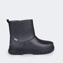 Bota Infantil Feminina Lucky Cano Curto Cintilante Preta Bota Infantil Feminina Lucky Cano Curto Cintilante Preta