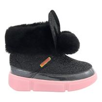 Bota Infantil Feminina Novopé com LED e Glitter Preto - 5000