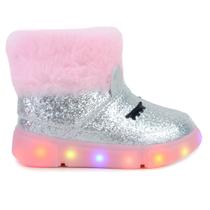 Bota Infantil Feminina Novopé Unicórnio Prata com LED - 1411 Bota Infantil Feminina Novopé Unicórnio Prata com LED - 1411