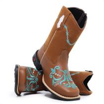 Bota Infantil Feminina Texana Super Macia Meninas Cowgirl Bota Infantil Feminina Texana Super Macia Meninas Cowgirl