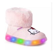 Bota Infantil Hello Kitty Novopé Forro Lã Sintética Com LED - Bota Infantil Hello Kitty Novopé Forro Lã Sintética Com LED -