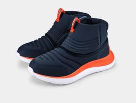 Bota Infantil Inclusiva Bibi Para Todos Azul e Laranja 1177009 Bota Infantil Inclusiva Bibi Para Todos Azul e Laranja 1177009