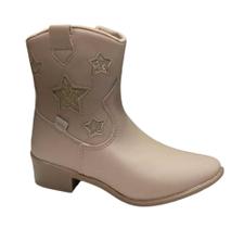 Bota Infantil Kidy Folk Boho Cano Curto Com Estrelas - 10028 Bota Infantil Kidy Folk Boho Cano Curto Com Estrelas - 10028