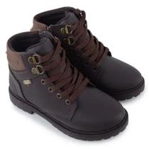 Bota Infantil Klin Rock Menino - Preto e Marrom Bota Infantil Klin Rock Menino - Preto e Marrom