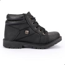Bota Infantil Masculina Coturno Menino Masculino Botinha Preta Confort Baby Country 14.100-002