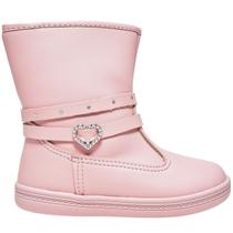 Bota Infantil Menina Casual Dia a Dia Detalhe de Coração Cano Médio Molekinha 2127.219