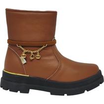 Bota Infantil Menina Casual Dia a Dia Passeio Escola Cano Baixo Bico Redondo Anatômico Conforto Kidy 363-0043