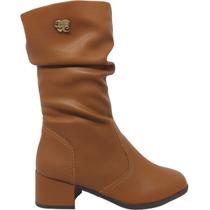 Bota Infantil Menina Casual Dia a Dia Passeio Escola Sitio Bico Quadrado Salto Médio Cano Médio Pink Cats V6383 Bota Infantil Menina Casual Dia a Dia Passeio Escola Sitio Bico Quadrado Salto Médio Cano Médio Pink Cats V6383