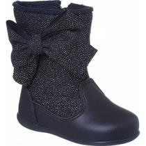 Bota Infantil Menina Com Brilho e Laço Bota Infantil Menina Com Brilho e Laço