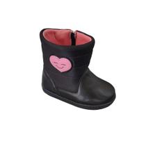 Bota Infantil Menina Com Fecho em Zíper Casual Pe Com Pe 13231