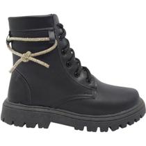 Bota Infantil Menina Coturno Casual Dia a Dia Passeio Escola com Zíper Conforto Unipasso 315-09 Bota Infantil Menina Coturno Casual Dia a Dia Passeio Escola com Zíper Conforto Unipasso 315-09
